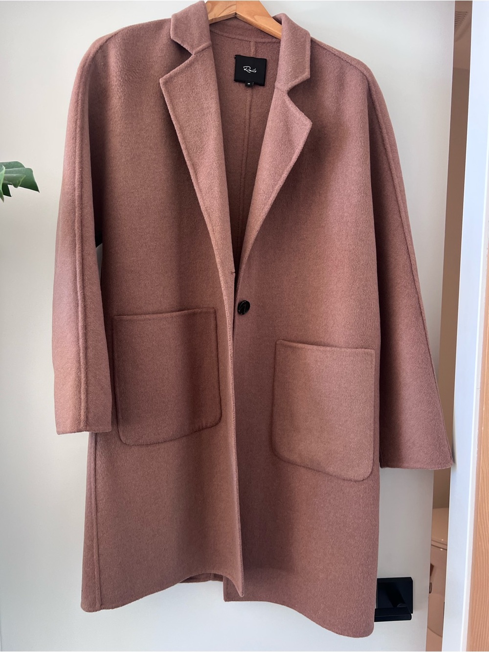 Cozy Wool-Blend Oversized Coat tan
